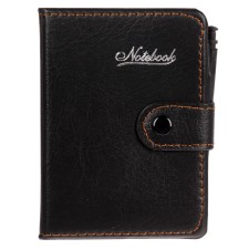 Notebook with A7 handle, 65 sheets in a ruler, PVC cover with a button fastener