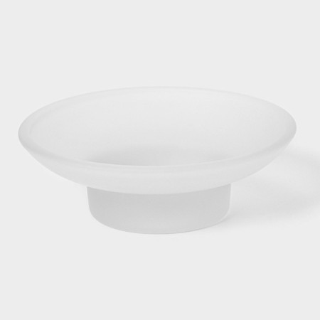 Glass soap dish, 10.7 × 10.7 × 3.7 cm, matte-1