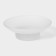 Glass soap dish, 10.7 × 10.7 × 3.7 cm, matte