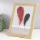 Photo frame Plastic A4 "Golden leaves on beige" 33.3x24.7 cm