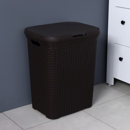 Besnaya basket with a rattan lid, 60 l, 34 × 44 × 56 cm, color mix-5