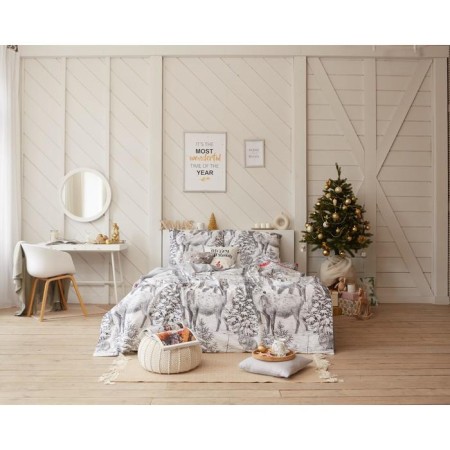 New Year. Bed linen "Ethel" Forest Tale, Euro, 200 × 217 cm, 240 × 220 cm, 70 × 70 cm, 2 pcs-7