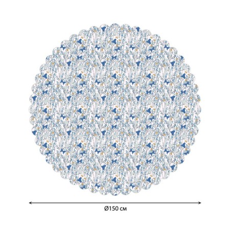 The tablecloth "Field of butterflies", round, Saten, d = 150 cm