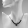 A decarative -based pendant “flower” of Amelia, black color in silver, 45cm