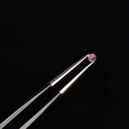 Rhinestones for decor, round, silver/holographic color-6