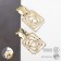 Earrings Metal "Gate" two squares, color gold