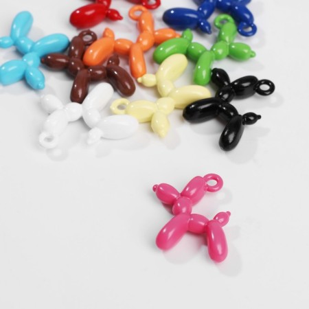 Suspension "Dog", set 10 pcs., Color mix gloss