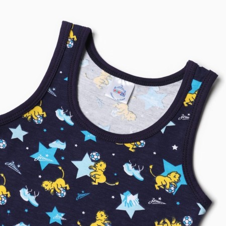 A set for a boy (T-shirt, panties), dark blue color, height 104 cm-1