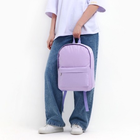 School textile school with print on the upper part, 38x29x11 cm, lilac color-8