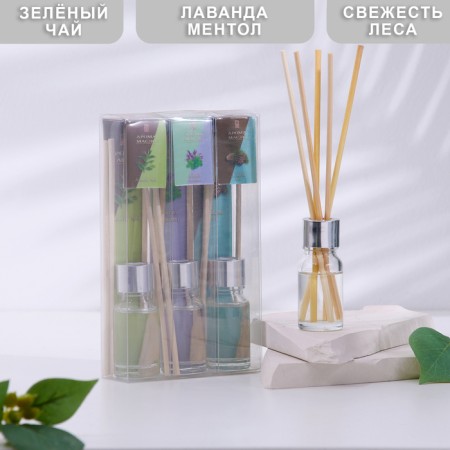 A set of diffusers of aromatic "rosemary, mint, pine", 3 pcs, 10 ml, "wealth of aroma"
