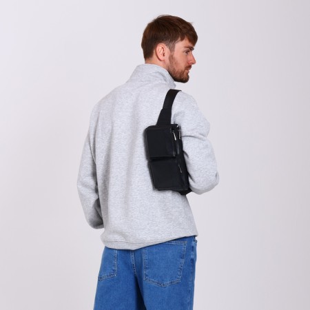 Board belt on lightning, 2 external pockets, black color-7