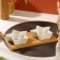 Ceramics dishes on a wooden stand “Cosmically tasty”, 100 ml, 2 pcs, white color