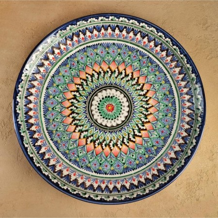 Largan Rishtan ceramics "Patterns", 41 cm, Blue Mix-6