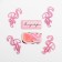 Set: curly paper clips 4 pcs and magnetic bookmarks 2 pcs “Tropics inside”