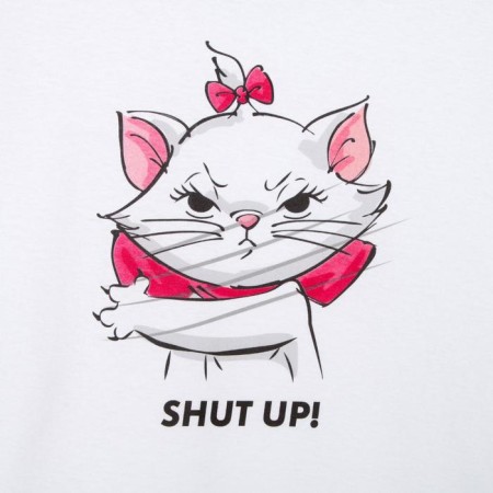 T -shirt "Marie" cats aristocrats Oversize, white color-5