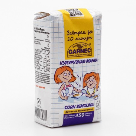 Corn croup "garnet. Corn semolina" without gluten 450 g