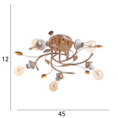 Adele chandelier BP 5x40W E27 Gold Model: 2612361-9