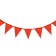 Garland flags, L-50 m, (set of 100 pcs), flag 13 x 18 cm, red