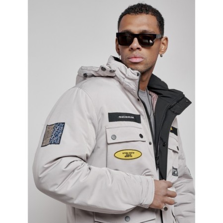 Male jacket, size 56, gray color-11