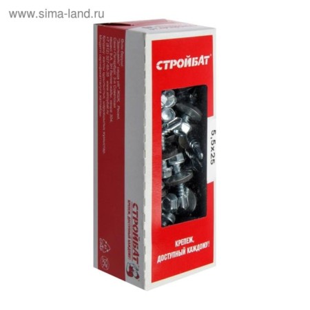 Roofing screws 5.5x25 mm, drill, galvanized, 60 pcs.-3