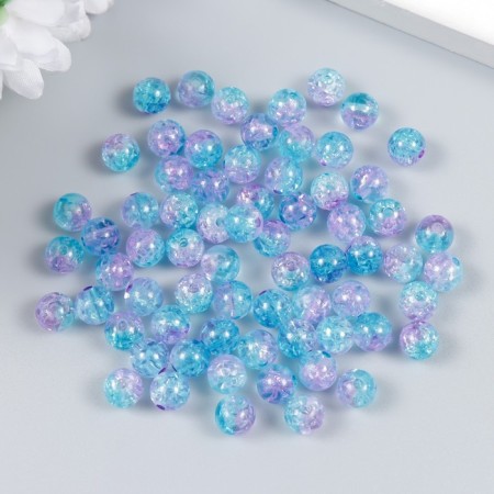 Beads for creativity plastic "Lapled lilac-blue bubble" set of 20 g 0.8x0.8x0.8 cm-1