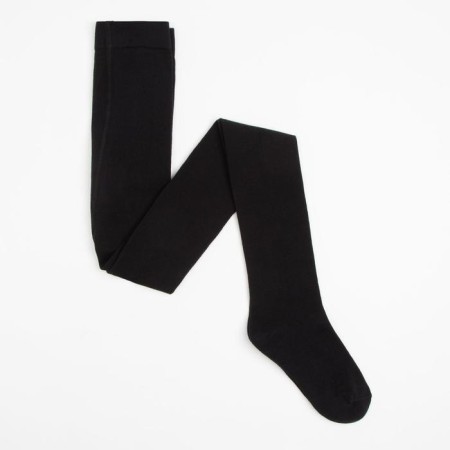Female tights with a terry follow, the color is black, height 164, size 23-25-1