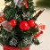 Christmas tree decor "festive" bow in stripes, 10x17 cm, red