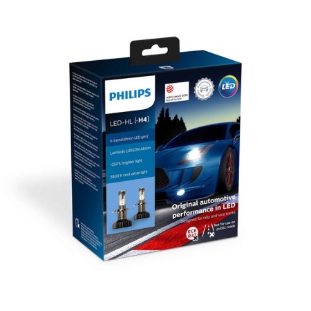 LED LED PHILIPS 12 V, H4, 22/22 W, 5800K, X-TREMEULTINON Bright White, set 2 pcs 4309-1