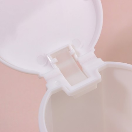 Organizer for storage, with a lid, on a button, d - 7.5 × 9.5 cm, white color-3