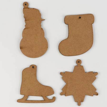 New Year's set for creativity. Abstract drawing on Christmas tree pendants "New Year"-4
