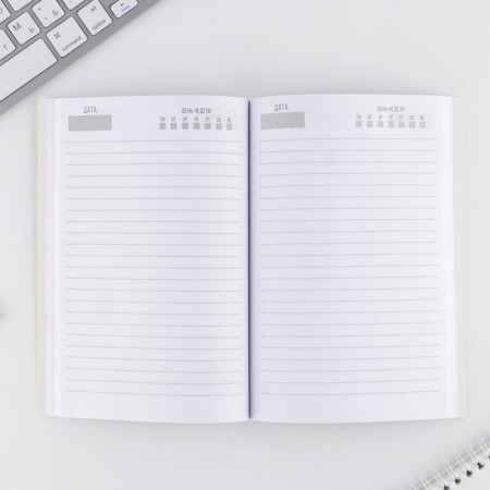 Set "March 8 Orchid in the Rhombus": A5 diary A5 80 sheets and eco -hand-6