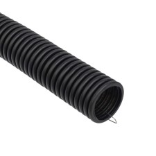 A meter pipe corrugated from PND, with probe, black, Ø25mm (Bay 50 m/union) rexant