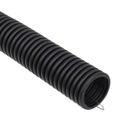 A meter pipe corrugated from PND, with probe, black, Ø25mm (Bay 50 m/union) rexant