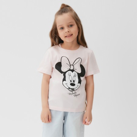 Children's T-shirt Disney "Minnie Mouse", height 110-116 (32), pink mix