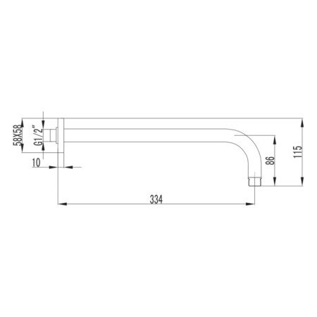 Shower holder Lemark LM3787GM, eyeliner 1/2 ’’, graphite-1