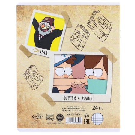 Notebook in a cage 24 sheets, 5 types of mix, cover coated cardboard, gravity farz-9