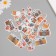 Stickers for creativity "Cats, red roses and photos" 3.5x5 cm set 40 pcs 9.4x8.4x0.5 cm