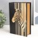 Safe Brush Tree leatherette "Golden Zebra" 27x18x7 cm