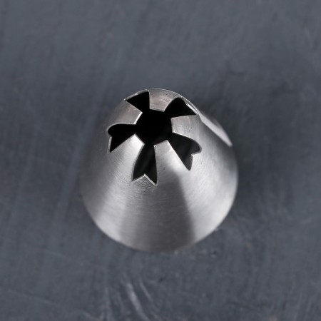 Confectionery nozzle "Closed star", D = 3 cm, exit 0.5 cm, stainless steel-1