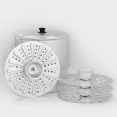 Manti-Kazan, 10 l, with 4 discs, metal cover-3