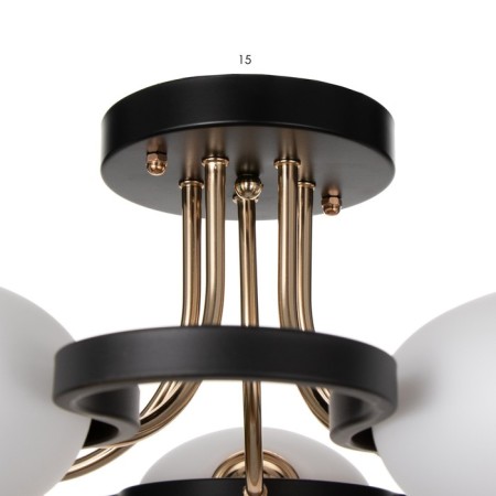 Chandelier 2780/5 E27 40W black and gold 55x55x25 cm Bayerlux-4
