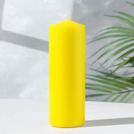 Classic candle 5x15 cm, yellow