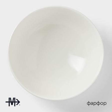 Porcelain salad Magistro la Perle, 1.5 l, d = 20.5 cm, white color-1