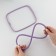 Schoolchinders for embroidery, flexible rectangle, 22 × 18 cm, purple color