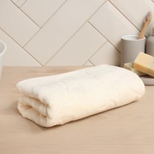 Tenle of Terry Jacquard Lovelife Flowers 50x90 cm, dairy color, 100% HL, 500 g/m2