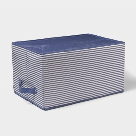 Stelly box for storage "stripes", 44.5 × 30 × 24.5 cm, blue color-4