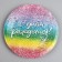 Disposable paper plate "Happy Birthday", Gliter 18 cm