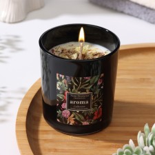 Aromatic candle in a glass 