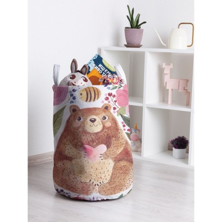Toy basket "Good bear in colors, size 35x50 cm