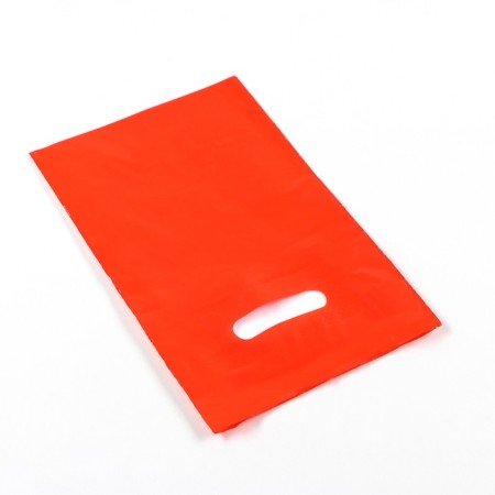 Polyethylene package with a cut pen, red 20-30 cm, 50 μm-1